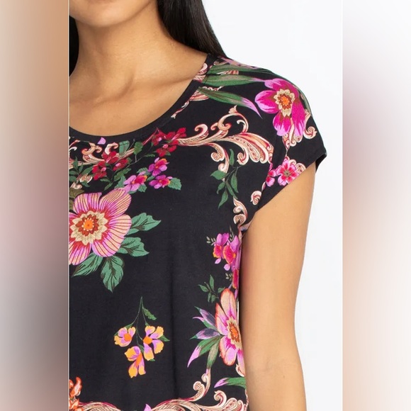 NEW! Johnny Was Capsleeve Cap Sleeve Pajama Set Top & Pants NWT - Picture 4 of 10